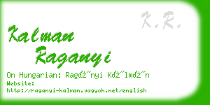 kalman raganyi business card